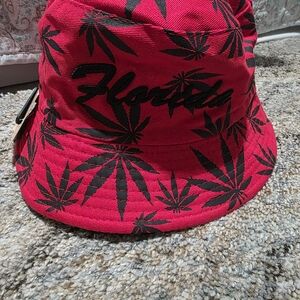 Florida Reversible Red & Black Printed Bucket Hat